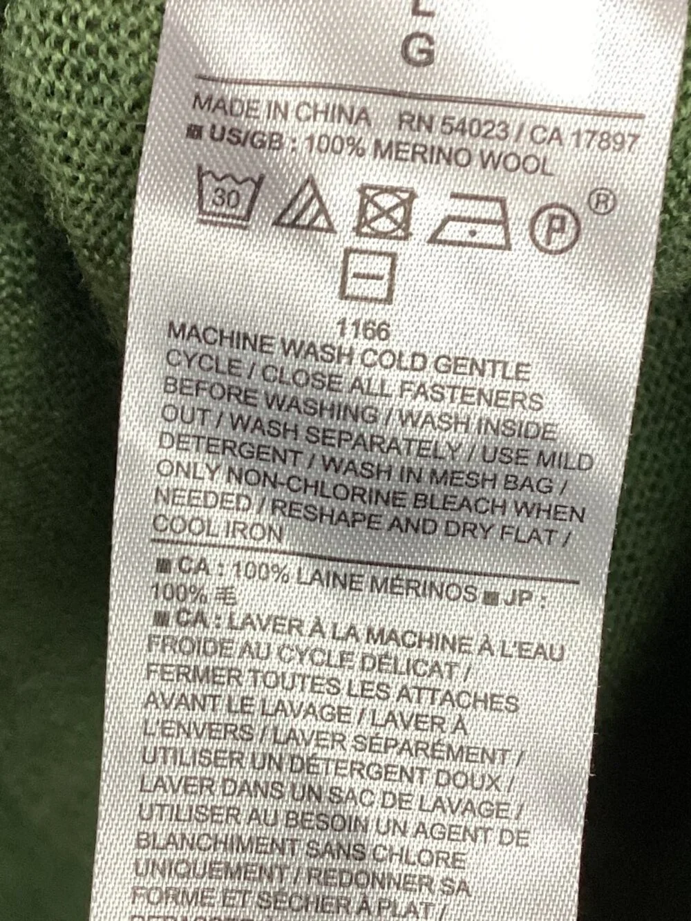 Banana Republic Merino Wool Green Sweater L